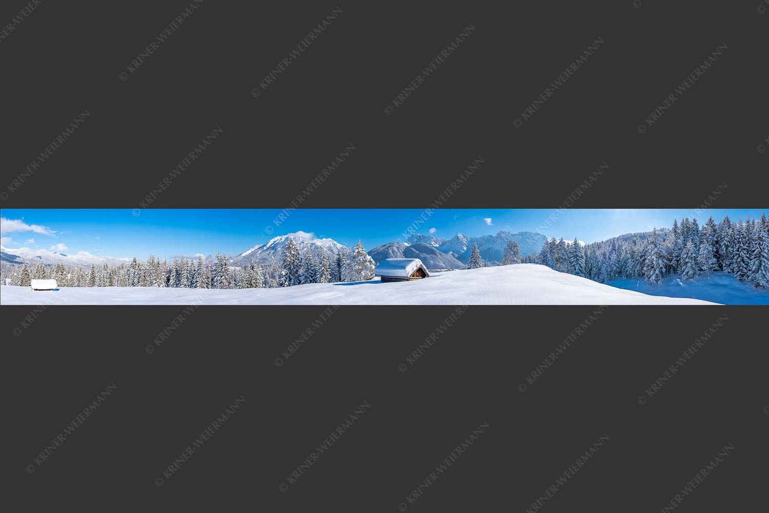 Blick ins Soiern- und Karwendelgebirge - Beeindruckendes Karwendel II 8:1  -- Winterlandschaft bei Mittenwald - mehr Infos bei www.Kriner-Weiermann.de