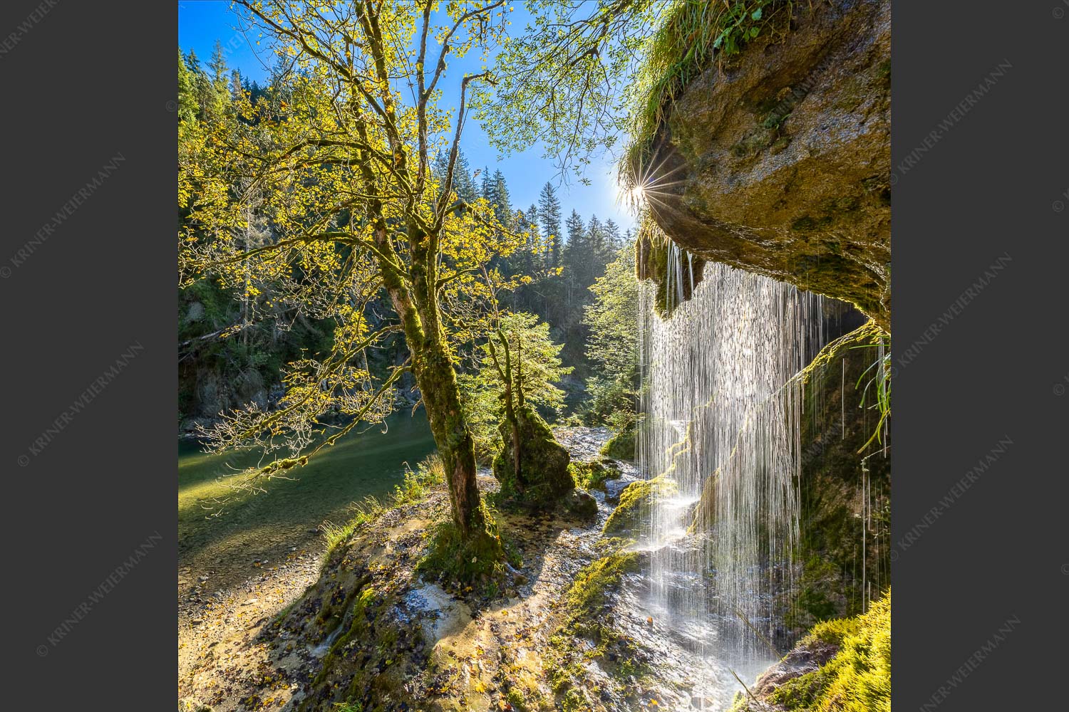 Schleierfall in der Ammerschlucht an der Ammer - Bezaubernd 1:1 -- Schleierfälle in der Ammerschlucht - mehr Infos bei www.Kriner-Weiermann.de
