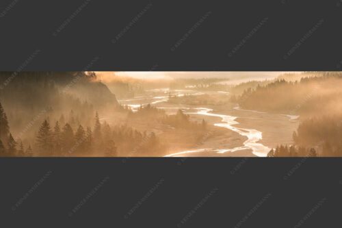 Morgentliche Kanufahrt auf der Isar bei Wallgau mit mystischer Nebelstimmung - Der Seele entlang 4:1  -- Isar bei Wallgau - mehr Infos bei www.Kriner-Weiermann.de