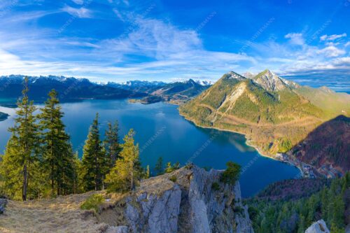 Blick über Walchensee zum Herzogstand - Fiordlands 3:2  -- Walchensee Fahrenberg und Herzogstand - mehr Infos bei www.Kriner-Weiermann.de