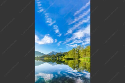 Sonnenaufgang am Barmsee mit Blick zum Karwendel - Freudiger Morgen 2:3  -- Barmsee mit Soiern und Karwendel - mehr Infos bei www.Kriner-Weiermann.de