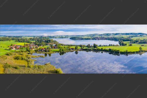 Blick über Froschhauser- und Riegsee - Froschhausen 3:1  -- Riegsee und Froschhauser See - mehr Infos bei www.Kriner-Weiermann.de