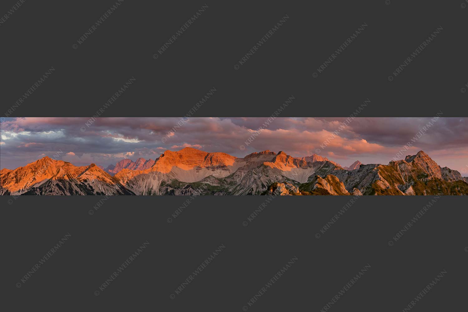 Warmes letztes Tageslicht an der Soiernspitze und im Soierngebirge - Gewaltig 6:1  -- Grandiose Abendstimmung im Soierngebirge - mehr Infos bei www.Kriner-Weiermann.de