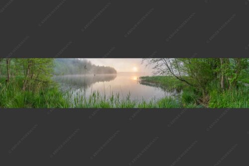 Morgentliche Nebelstimmung am Barmsee bei Krün - Hinterm See 5:1  -- Nebelstimmung am Barmsee - mehr Infos bei www.Kriner-Weiermann.de