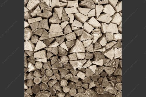 Aufgerichteter Holzhaufen - Holzhaufen II 1:1 sepia -- Holzstapel Holzscheite - mehr Infos bei www.Kriner-Weiermann.de