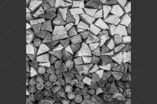 Aufgerichteter Holzhaufen - Holzhaufen II 1:1 sw -- Holzstapel Holzscheite - mehr Infos bei www.Kriner-Weiermann.de