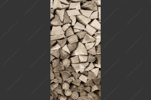 Aufgerichteter Holzhaufen - Holzhaufen II 1:2 sepia -- Holzstapel Holzscheite - mehr Infos bei www.Kriner-Weiermann.de