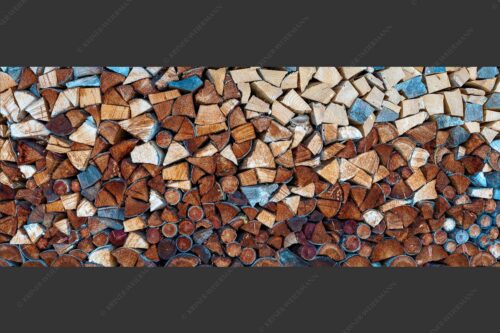 Aufgerichteter Holzhaufen - Holzhaufen II 2,5:1  -- Holzstapel Holzscheite - mehr Infos bei www.Kriner-Weiermann.de