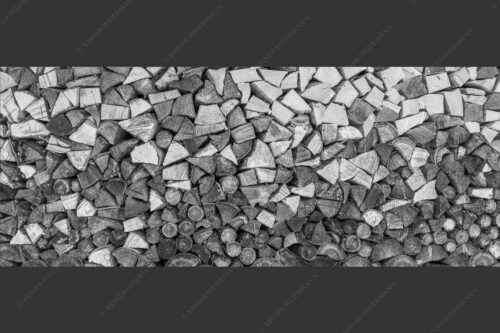 Aufgerichteter Holzhaufen - Holzhaufen II 2,5:1 sw -- Holzstapel Holzscheite - mehr Infos bei www.Kriner-Weiermann.de
