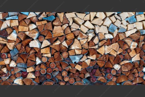 Aufgerichteter Holzhaufen - Holzhaufen II 2:1  -- Holzstapel Holzscheite - mehr Infos bei www.Kriner-Weiermann.de