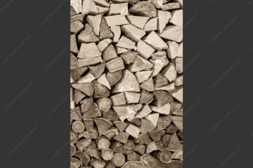 Aufgerichteter Holzhaufen - Holzhaufen II 2:3 sepia -- Holzstapel Holzscheite - mehr Infos bei www.Kriner-Weiermann.de
