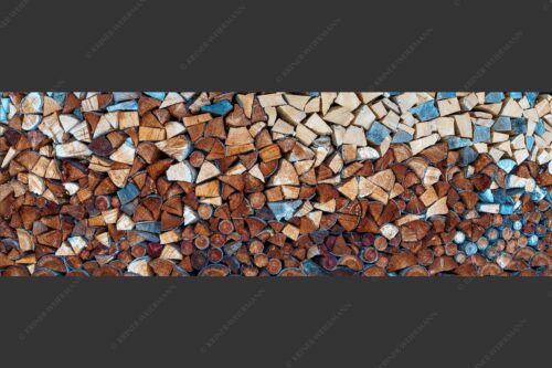 Aufgerichteter Holzhaufen - Holzhaufen II 3:1  -- Holzstapel Holzscheite - mehr Infos bei www.Kriner-Weiermann.de