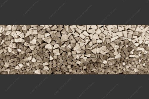 Aufgerichteter Holzhaufen - Holzhaufen II 3:1 sepia -- Holzstapel Holzscheite - mehr Infos bei www.Kriner-Weiermann.de