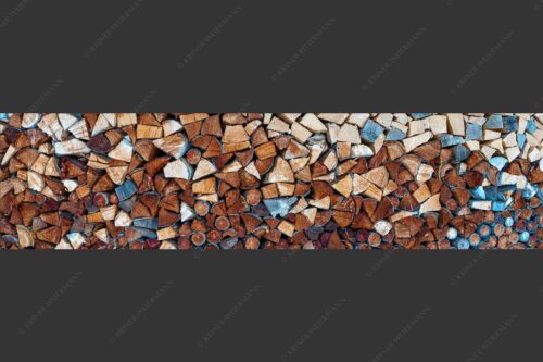 Aufgerichteter Holzhaufen - Holzhaufen II 4:1  -- Holzstapel Holzscheite - mehr Infos bei www.Kriner-Weiermann.de