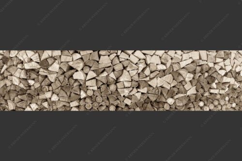Aufgerichteter Holzhaufen - Holzhaufen II 4:1 sepia -- Holzstapel Holzscheite - mehr Infos bei www.Kriner-Weiermann.de