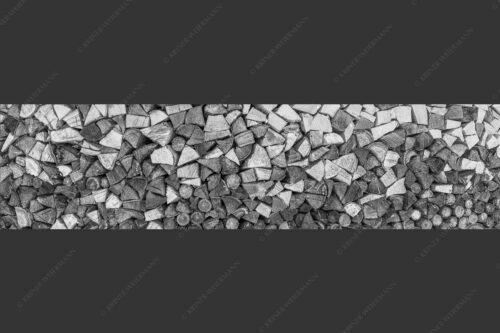 Aufgerichteter Holzhaufen - Holzhaufen II 4:1 sw -- Holzstapel Holzscheite - mehr Infos bei www.Kriner-Weiermann.de