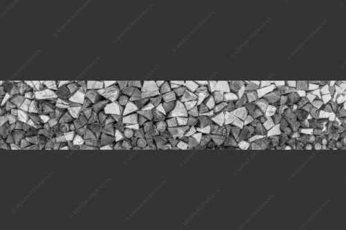 Aufgerichteter Holzhaufen - Holzhaufen II 5:1 sw -- Holzstapel Holzscheite - mehr Infos bei www.Kriner-Weiermann.de