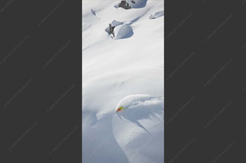 Tiefschneeabfahrt im Zugspitzgebiet mit Telemarkski - Im Powderhimmel 1:2  -- Freeride Zugspitze - mehr Infos bei www.Kriner-Weiermann.de