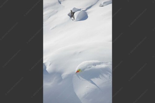 Tiefschneeabfahrt im Zugspitzgebiet mit Telemarkski - Im Powderhimmel 2:3  -- Freeride Zugspitze - mehr Infos bei www.Kriner-Weiermann.de