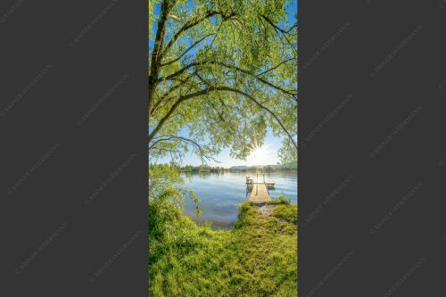 Blick über den Kochelsee in den Sonnenaufgang - Immer wieder geht die Sonne auf 1:2  -- Kochelsee - mehr Infos bei www.Kriner-Weiermann.de