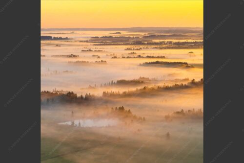 Nebelstimmung im Kochlermoos - Schleiergewand 1:1  -- Morgenstimmung bei Kochel - mehr Infos bei www.Kriner-Weiermann.de