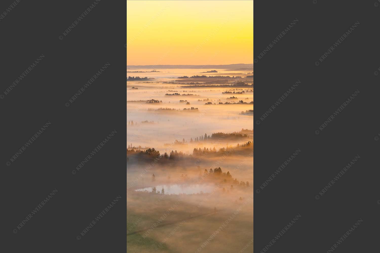 Nebelstimmung im Kochlermoos - Schleiergewand 1:2  -- Morgenstimmung bei Kochel - mehr Infos bei www.Kriner-Weiermann.de