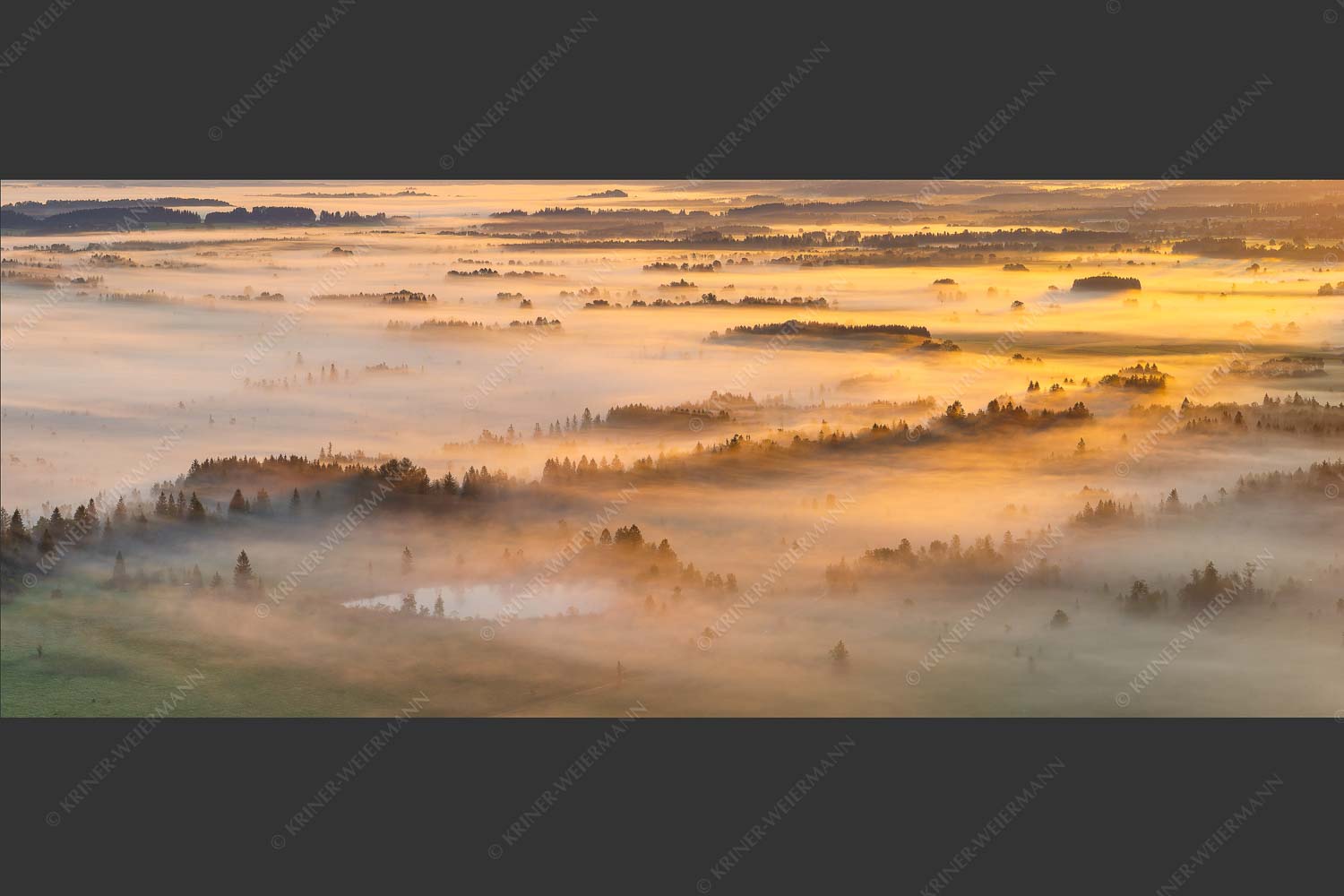 Nebelstimmung im Kochlermoos - Schleiergewand 2,5:1  -- Morgenstimmung bei Kochel - mehr Infos bei www.Kriner-Weiermann.de
