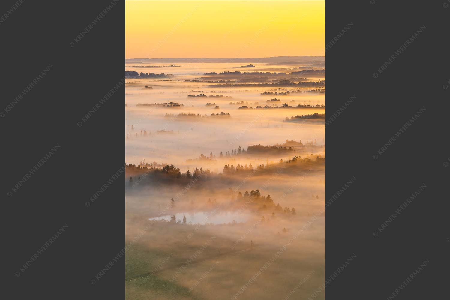Nebelstimmung im Kochlermoos - Schleiergewand 2:3 -- Morgenstimmung bei Kochel - mehr Infos bei www.Kriner-Weiermann.de