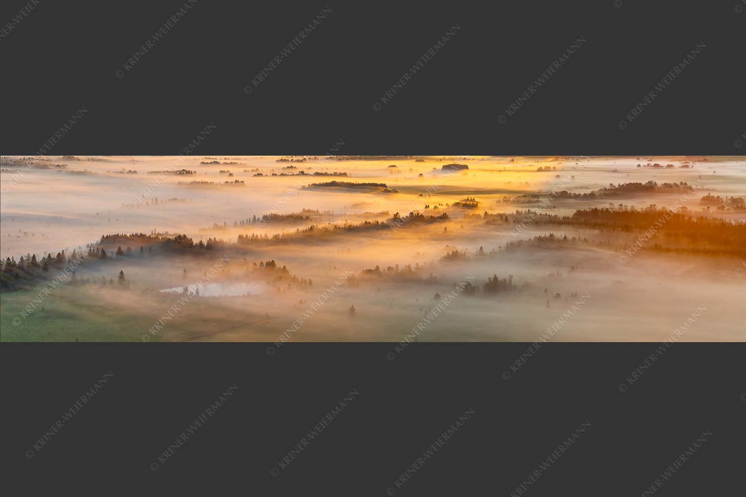 Nebelstimmung im Kochlermoos - Schleiergewand 4:1 -- Morgenstimmung bei Kochel - mehr Infos bei www.Kriner-Weiermann.de