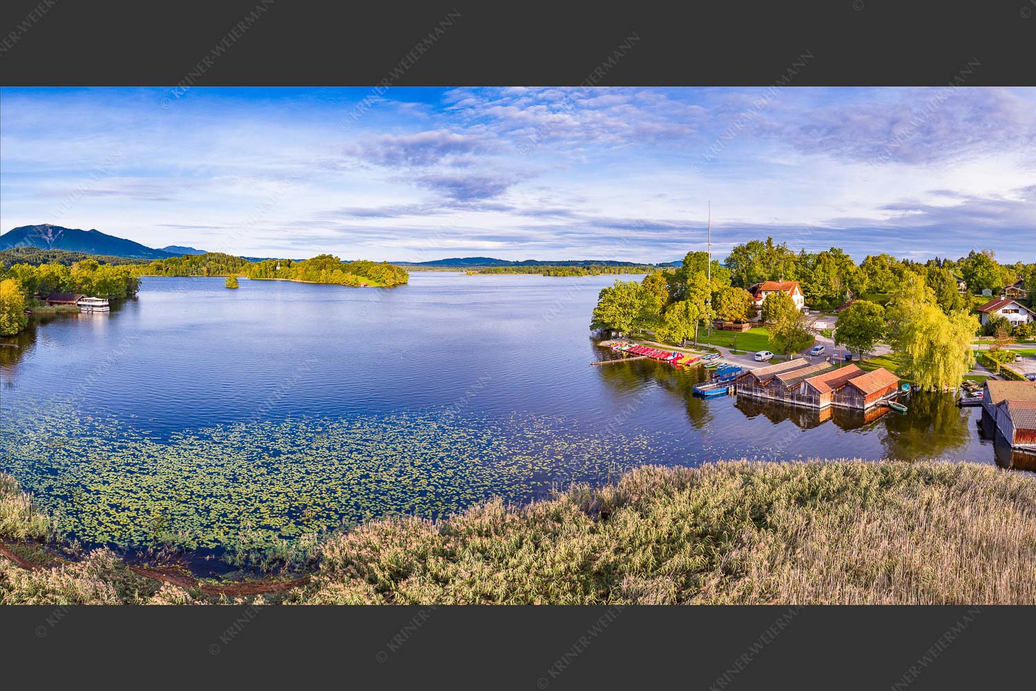 Blick über den Staffelsee bei Seehausen - Sicherer Hafen 2:1 -- Seehausen am Staffelsee - mehr Infos bei www.Kriner-Weiermann.de