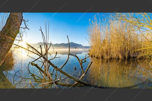 Idylische Ruhe am See - Stiller Morgen am See 2:1  -- Sonnenaufgang am Eichsee - mehr Infos bei www.Kriner-Weiermann.de
