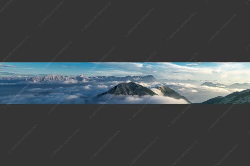 Blick vom Estergebirge ins Wettersteingebirge mit Zugspitze - Zufriedenheit 6:1  -- Wetterstein Panorama - mehr Infos bei www.Kriner-Weiermann.de