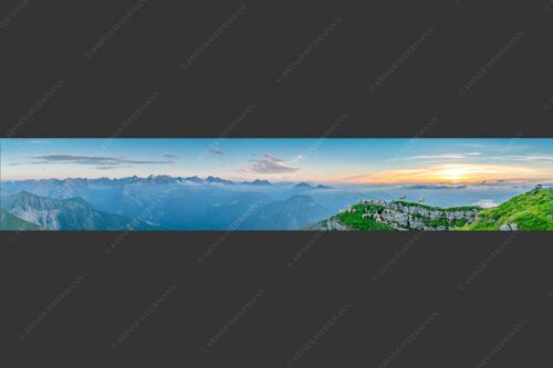 Bergschafe am Gipfel des Schafreiter im Karwendelgebirge bei Sonnenuntergang - Alle Schäfchen beisammen 6:1  -- Schafe am Schafreiter im Karwendel - mehr Infos bei www.Kriner-Weiermann.de
