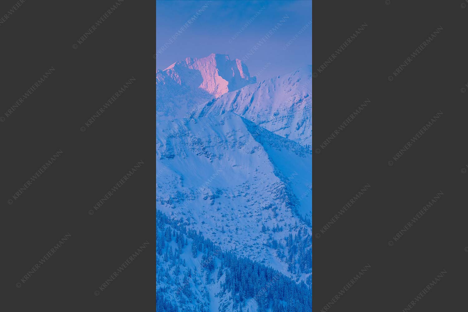 Blick über Krottenkopf zur Zugspitze bei Sonnenaufgang - Arktik 1:2  -- Morgenrot an der Zugspitze - mehr Infos bei www.Kriner-Weiermann.de