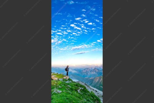 Blick vom Schafreuter auf den Karwendelhauptkamm - Bellvedere 1:2  -- Schafreiter Wolkenstimmung im Karwendel - mehr Infos bei www.Kriner-Weiermann.de