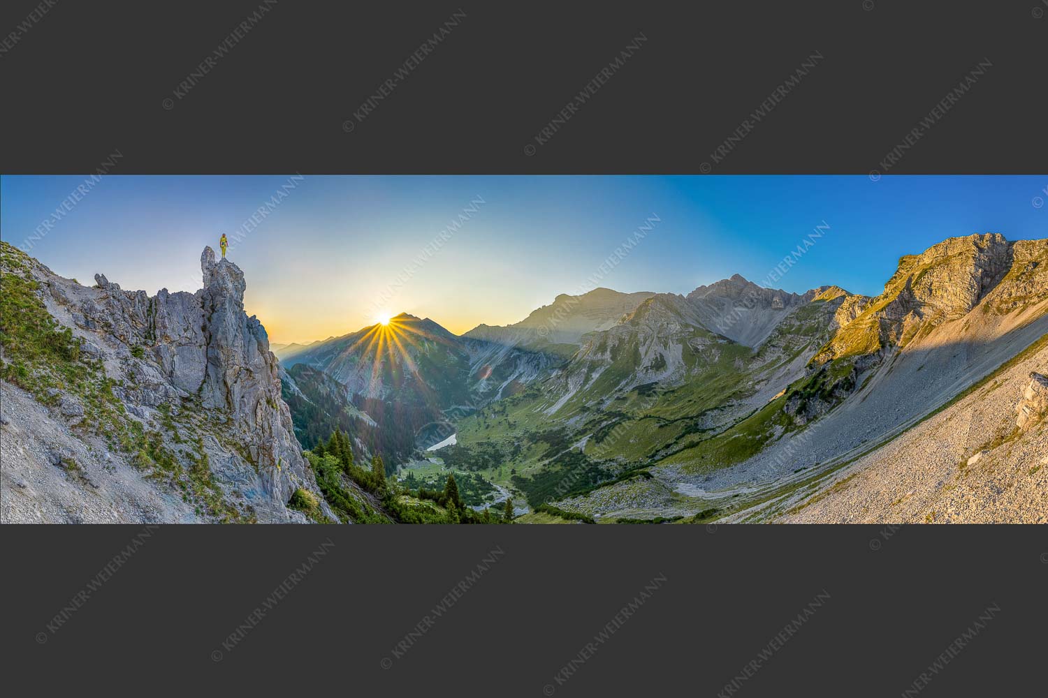 Spitzenerlebnis beim Sonnenaufgang im Soierngebirge - Ich sehe was du nicht siehst 3:1  -- Klettern im Karwendel - mehr Infos bei www.Kriner-Weiermann.de
