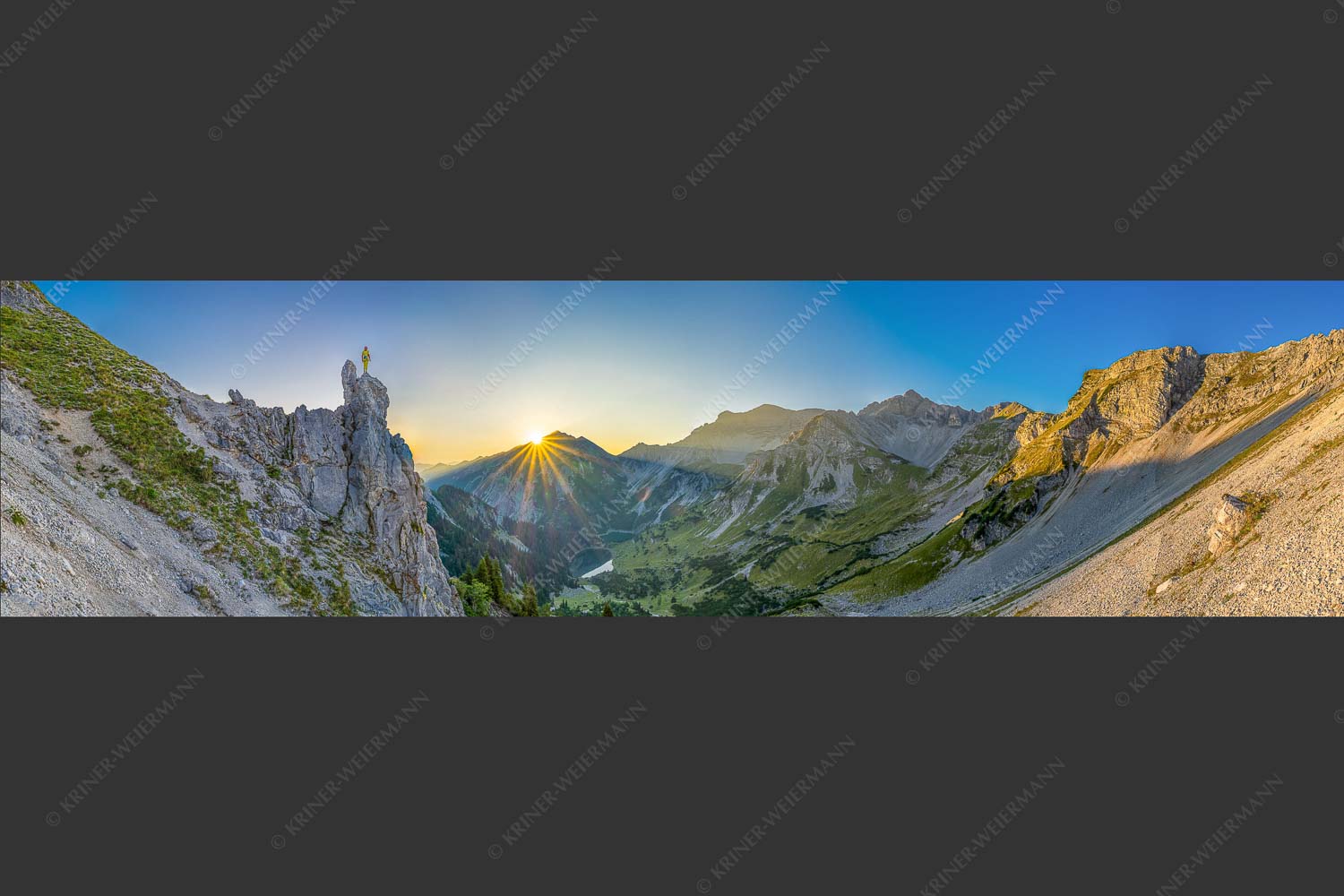 Spitzenerlebnis beim Sonnenaufgang im Soierngebirge - Ich sehe was du nicht siehst 4:1  -- Klettern im Karwendel - mehr Infos bei www.Kriner-Weiermann.de