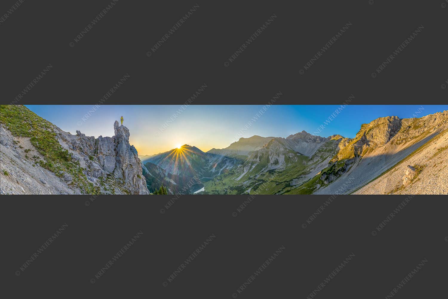 Spitzenerlebnis beim Sonnenaufgang im Soierngebirge - Ich sehe was du nicht siehst 5:1  -- Klettern im Karwendel - mehr Infos bei www.Kriner-Weiermann.de