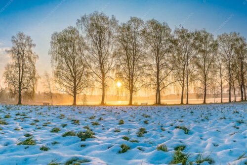 Blick über den Staffelsee in Uffing in den Sonnenaufgang - In der Früh 3:2  -- Uffing am Staffelsee - mehr Infos bei www.Kriner-Weiermann.de