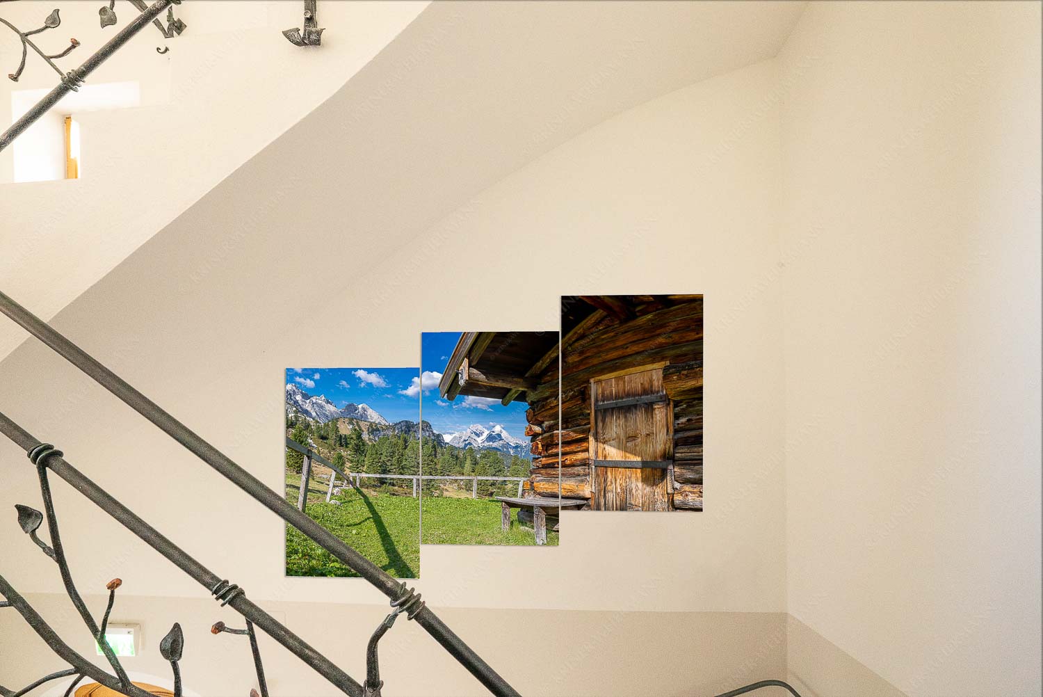 Wanderung zum Kämikopf im Wettersteingebirge - Kriner Stubn Treppenaufgang1-Split Kämialm 3:2 - mehr Infos bei www.Kriner-Weiermann.de