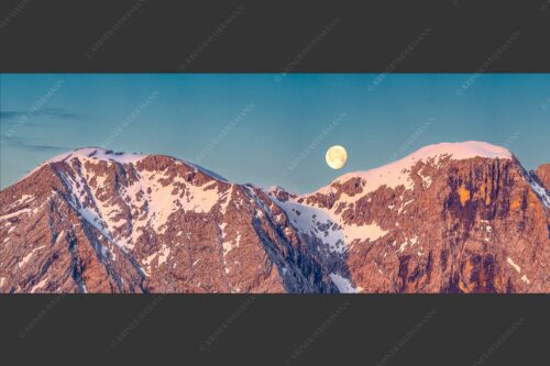 Monduntergang an der Hohen Munde in den Mieminger Bergen - Mond und Munde 2,5:1  -- Hohe Munde Vollmond - mehr Infos bei www.Kriner-Weiermann.de