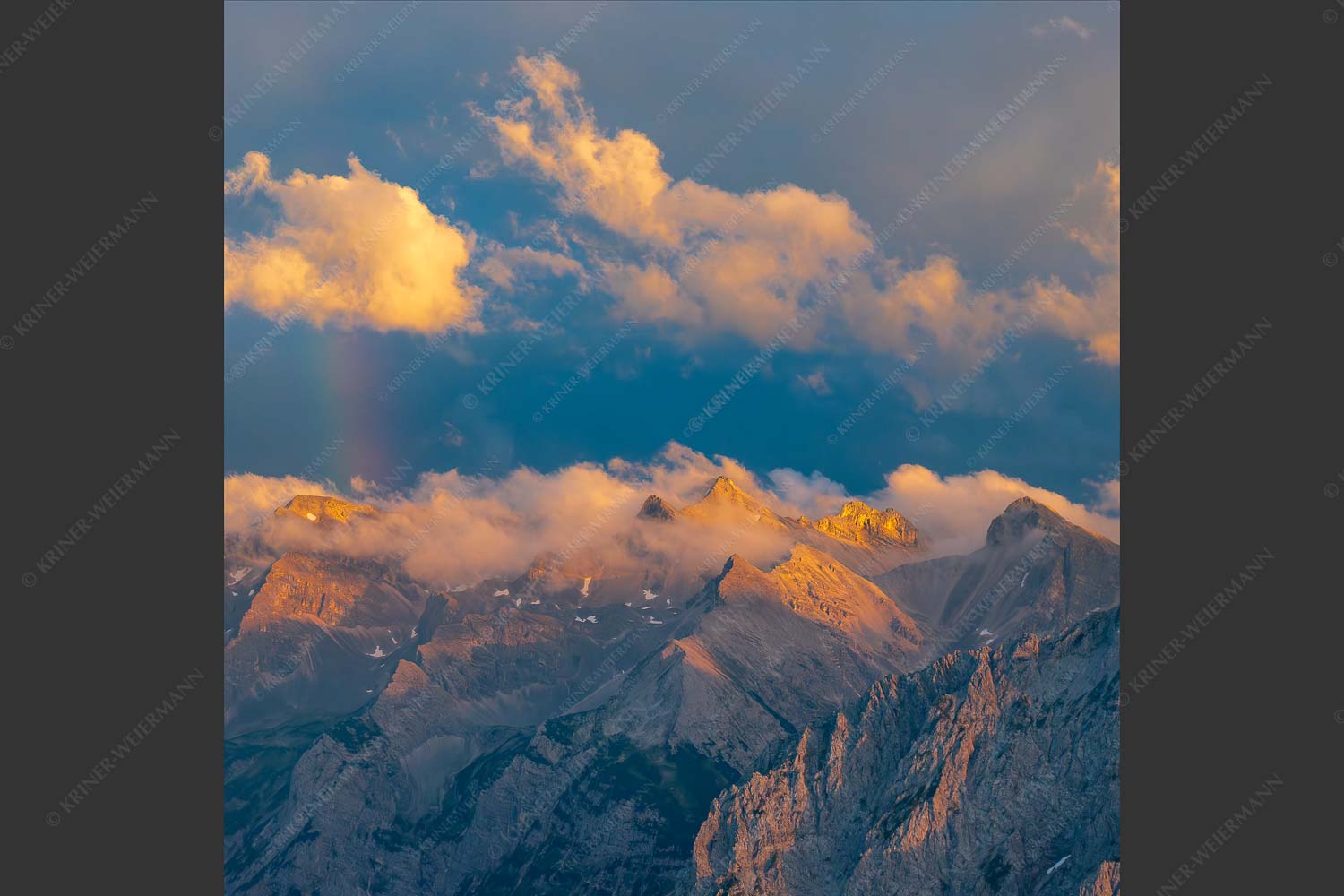 Wetterwechsel an der Großen Seekarspitze im Karwendelgebirge - Umschwung 1:1  -- Seekarspitze im Karwendel - mehr Infos bei www.Kriner-Weiermann.de