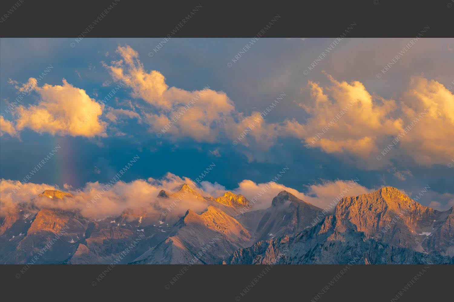Wetterwechsel an der Großen Seekarspitze im Karwendelgebirge - Umschwung 2:1  -- Seekarspitze im Karwendel - mehr Infos bei www.Kriner-Weiermann.de