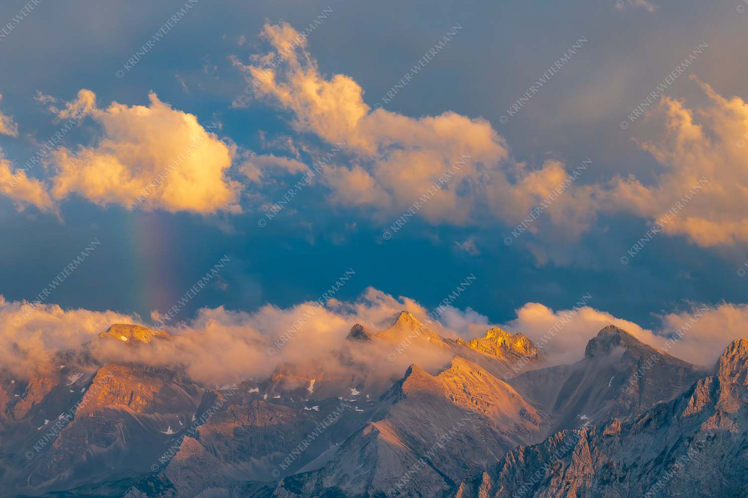 Wetterwechsel an der Großen Seekarspitze im Karwendelgebirge - Umschwung 3:2  -- Seekarspitze im Karwendel - mehr Infos bei www.Kriner-Weiermann.de