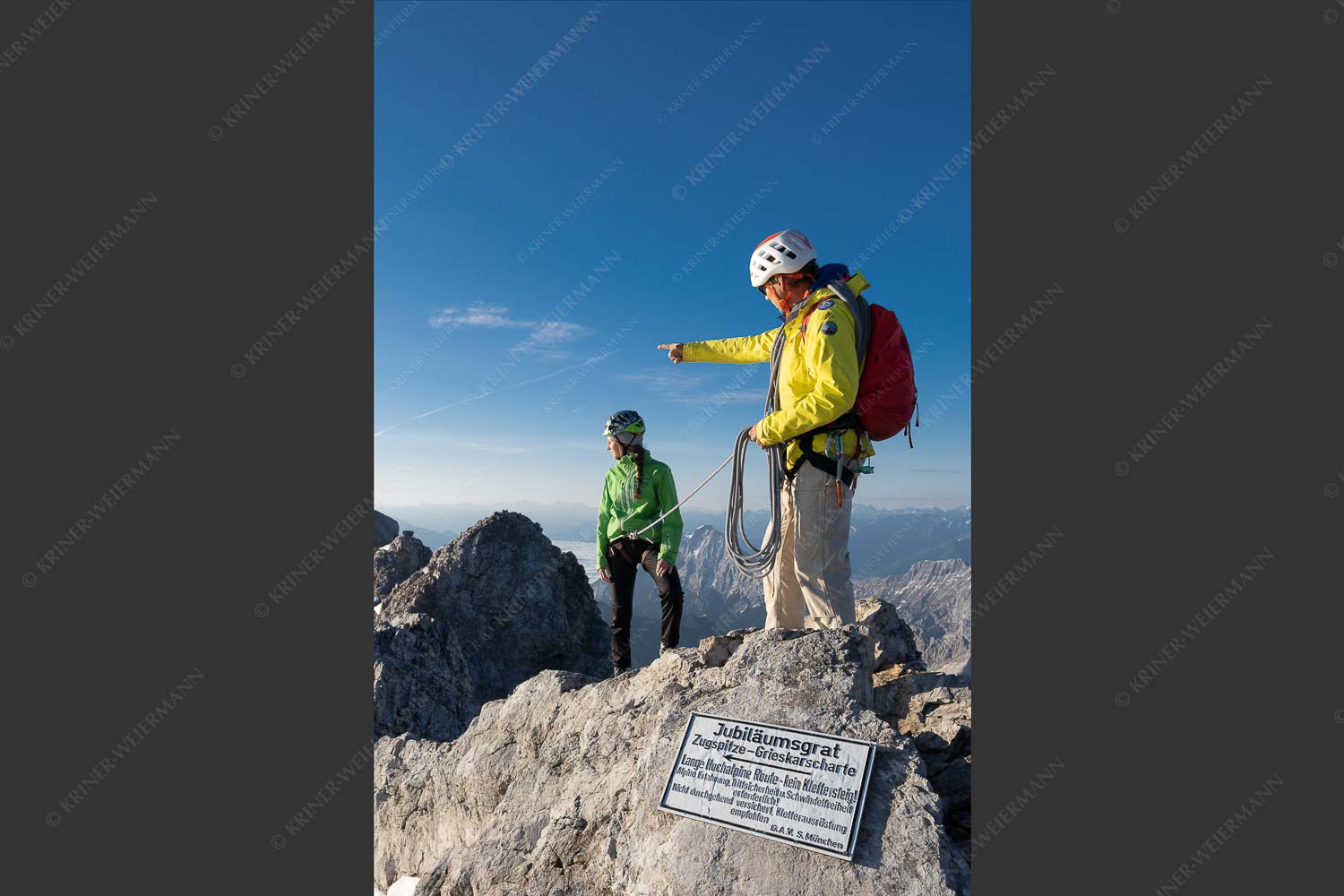 Auf dem Jubiläumsgrat - Unterwegs IV 2:3  -- Zugspitze Jubiläumsgrat - mehr Infos bei www.Kriner-Weiermann.de