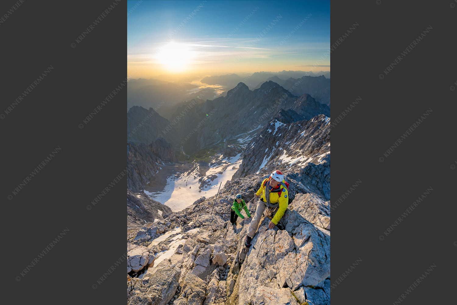 Auf dem Jubiläumsgrat - Unterwegs V 2:3  -- Zugspitze Jubiläumsgrat - mehr Infos bei www.Kriner-Weiermann.de
