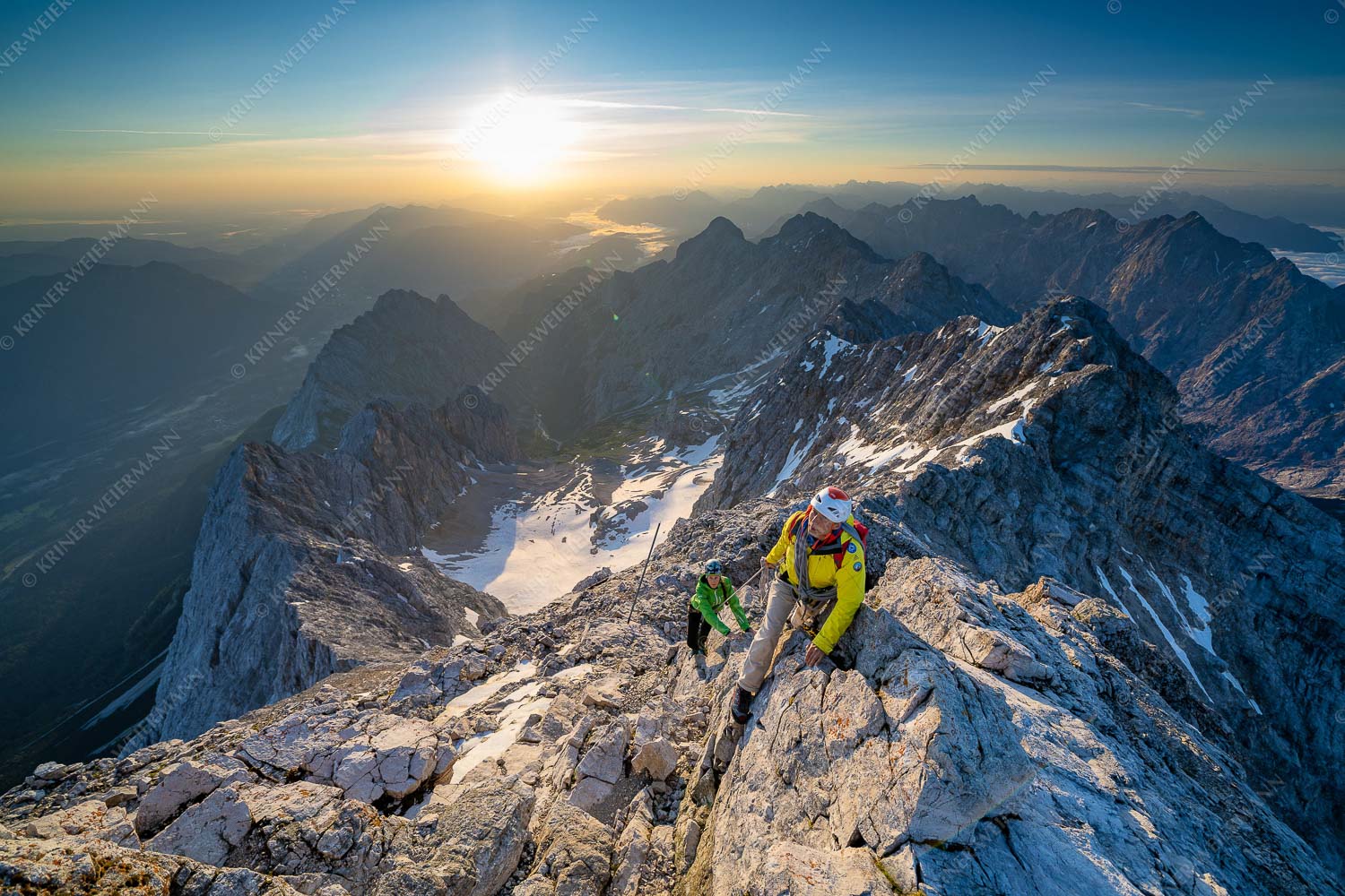 Auf dem Jubiläumsgrat - Unterwegs VI 3:2  -- Zugspitze Jubiläumsgrat - mehr Infos bei www.Kriner-Weiermann.de