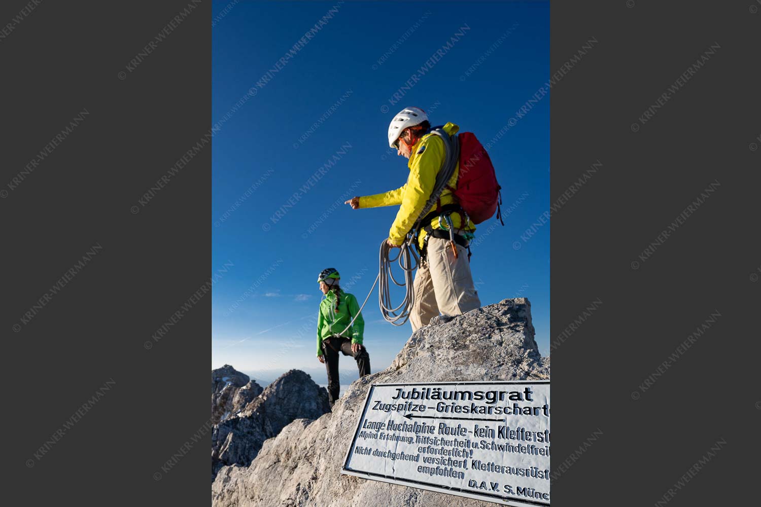 unterwegs auf dem Jubiläumsgrat - unterwegs 2:3  -- Zugspitze Jubiläumsgrat - mehr Infos bei www.Kriner-Weiermann.de