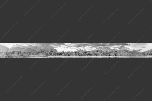 Sonnenaufgang am Barmsee mit Blick zum Karwendel- und Wettersteingebirge - Utopia IV 10:1 sw -- Barmsee Karwendel und Wetterstein - mehr Infos bei www.Kriner-Weiermann.de