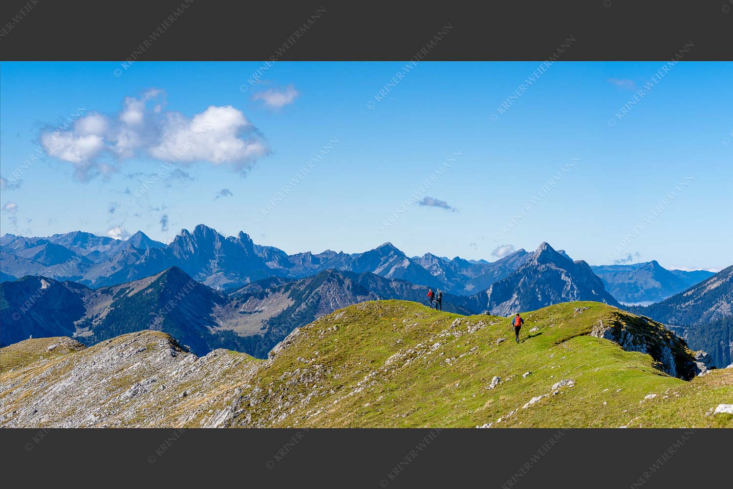 Wandern zur Kreuzspitze von der Kuchelbergspitze - Ammergau große Reibn4 2:1  -- Kreuzspitze Bergwandern - mehr Infos bei www.Kriner-Weiermann.de